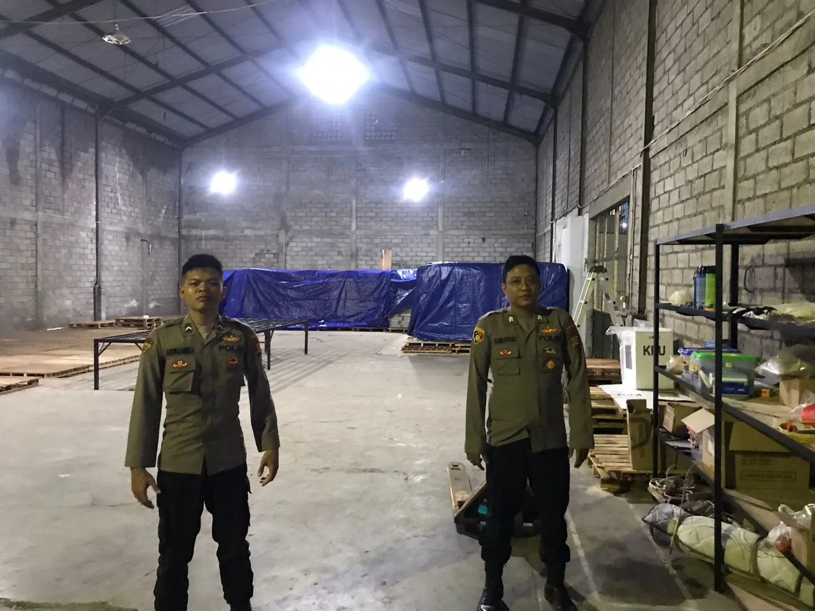 Menjelang Pemilu Polda Bali Perketat Penjagaan Gudang Logistik