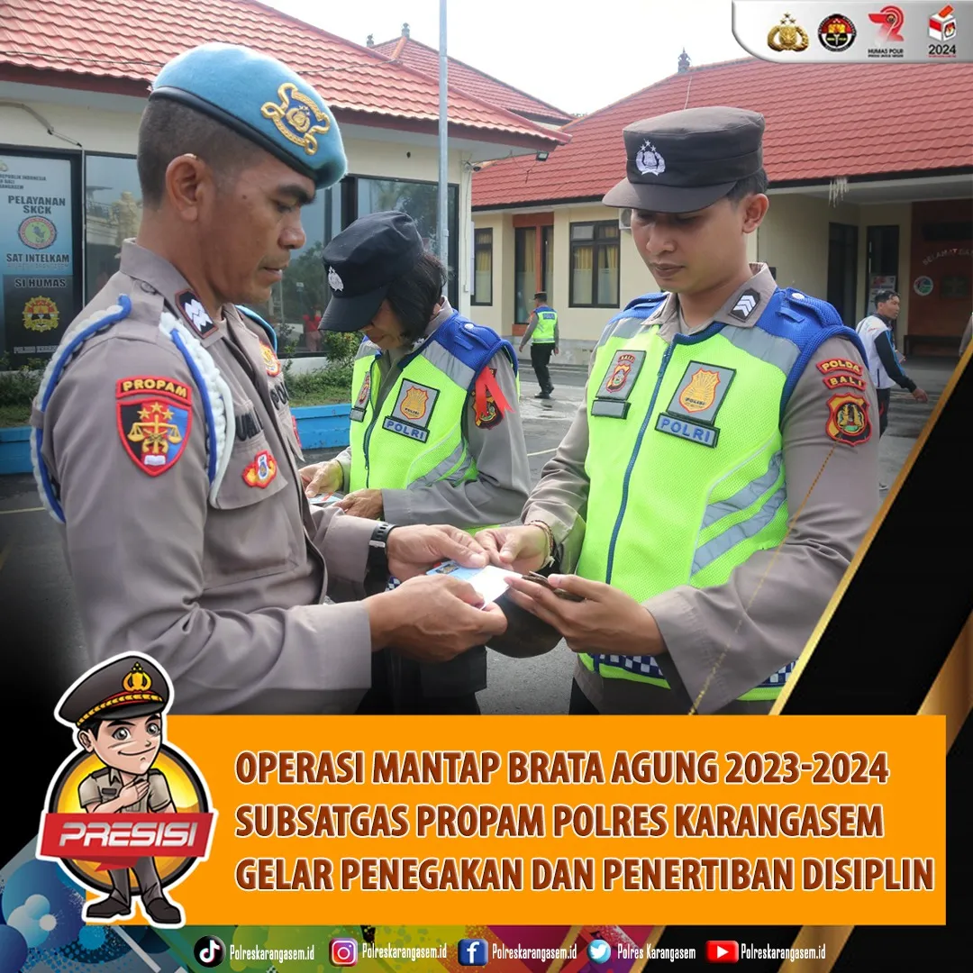Subsatgas Propam Polres Karangasem Gelar Gaktibplin