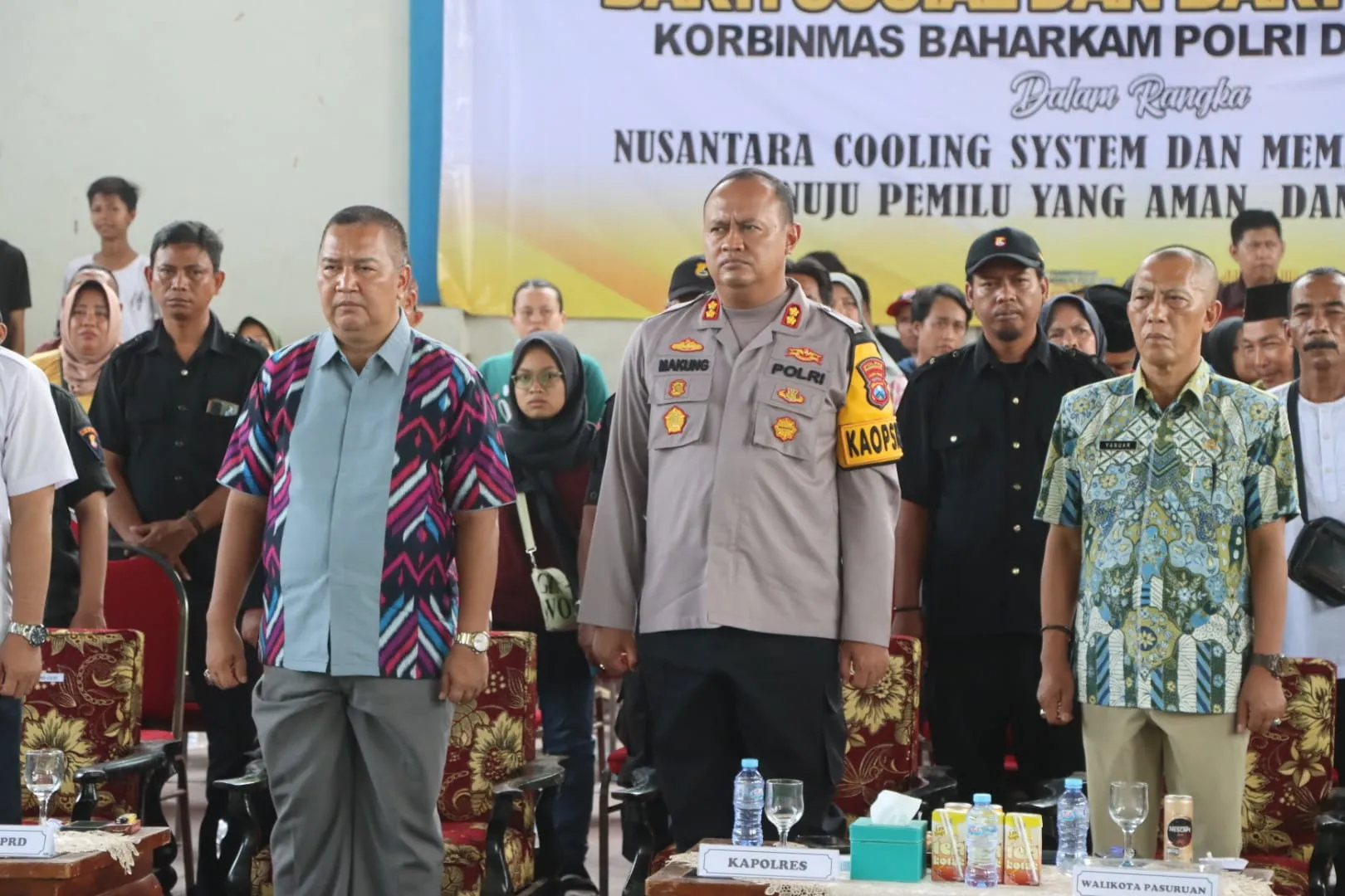 Ciptakan Pemilu Damai, Polres Pasuruan Kota Gelar Bakti Sosial dan Kesehatan