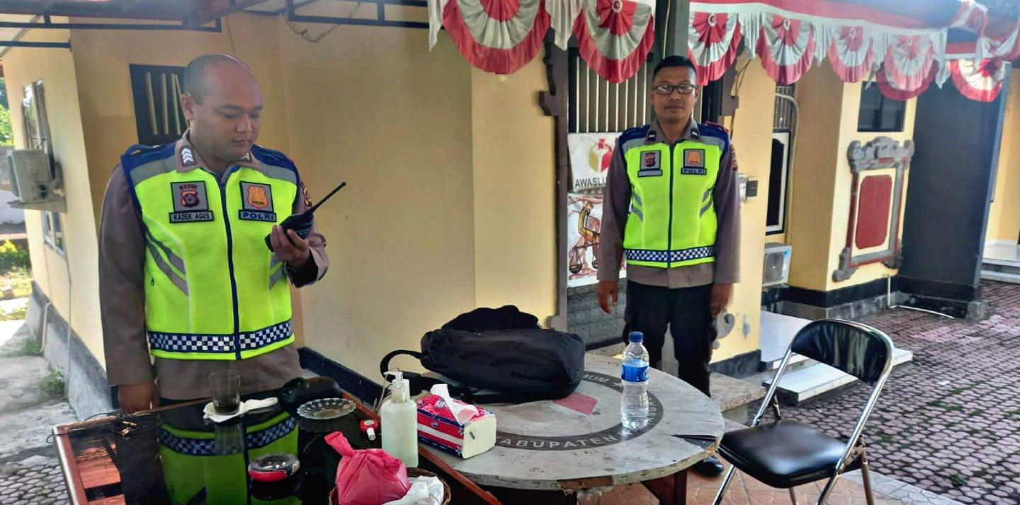 Polres Karangasem Perketat Pengamanan Kantor KPU dan Bawaslu Dalam Operasi Mantap Brata Tahun 2023