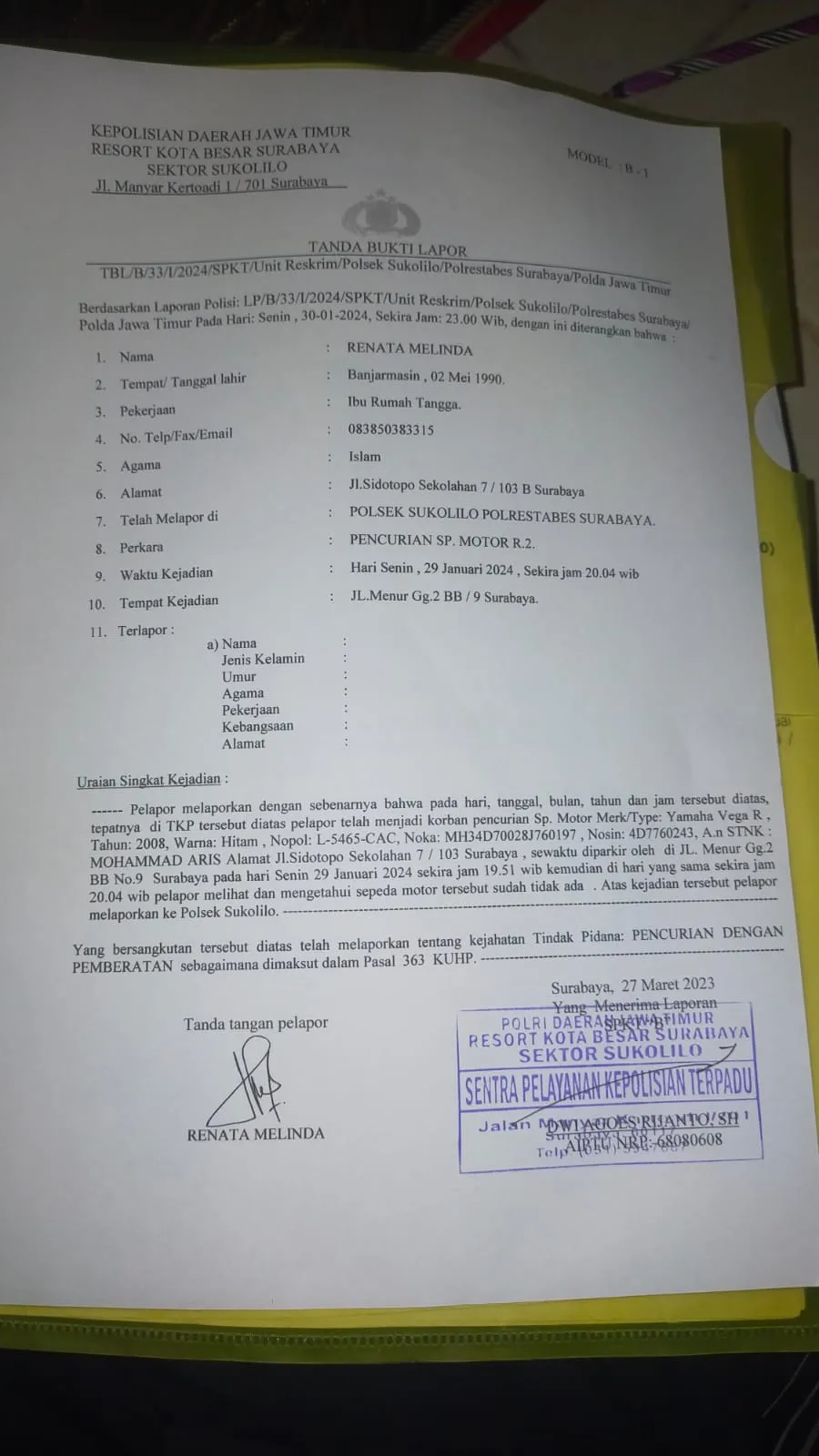 Nasib Nahas Harus Dialami Oleh Wartawan Media Online Informasi-Realita.net Asal Surabaya