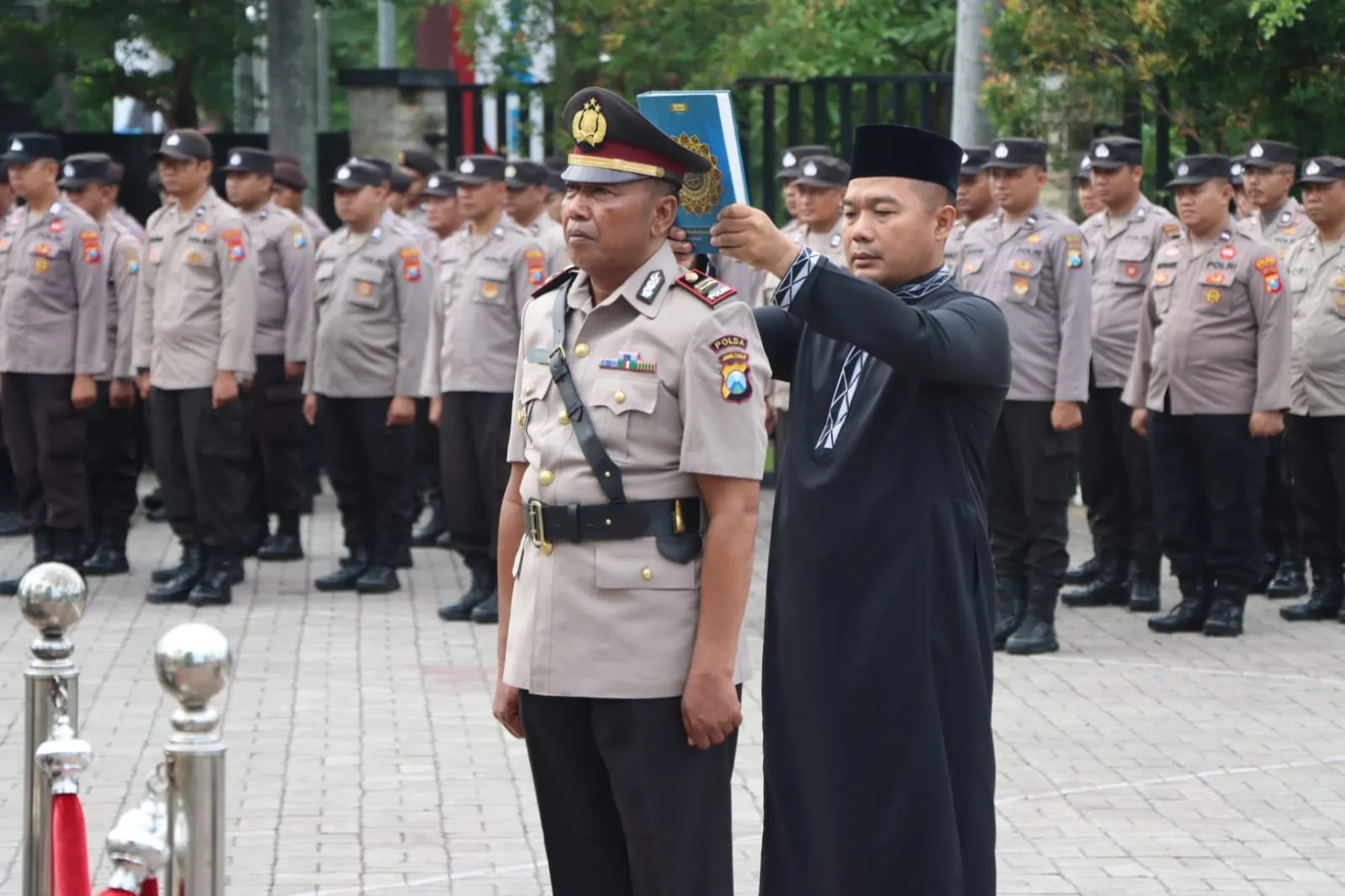 Kapolres Nganjuk Pimpin Upacara Serah Terima Jabatan Kapolsek Loceret