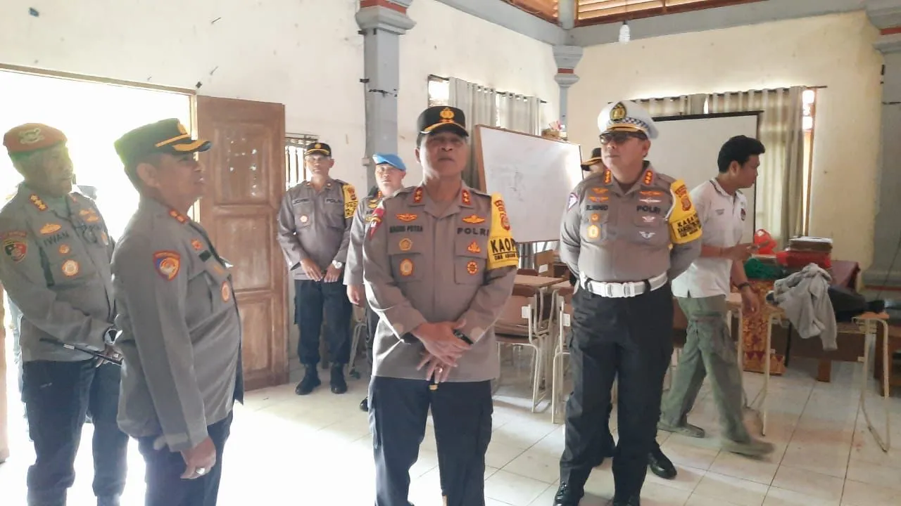 Kapolda Bali Cek Gudang Surat Suara di PPK Wilayah Gianyar