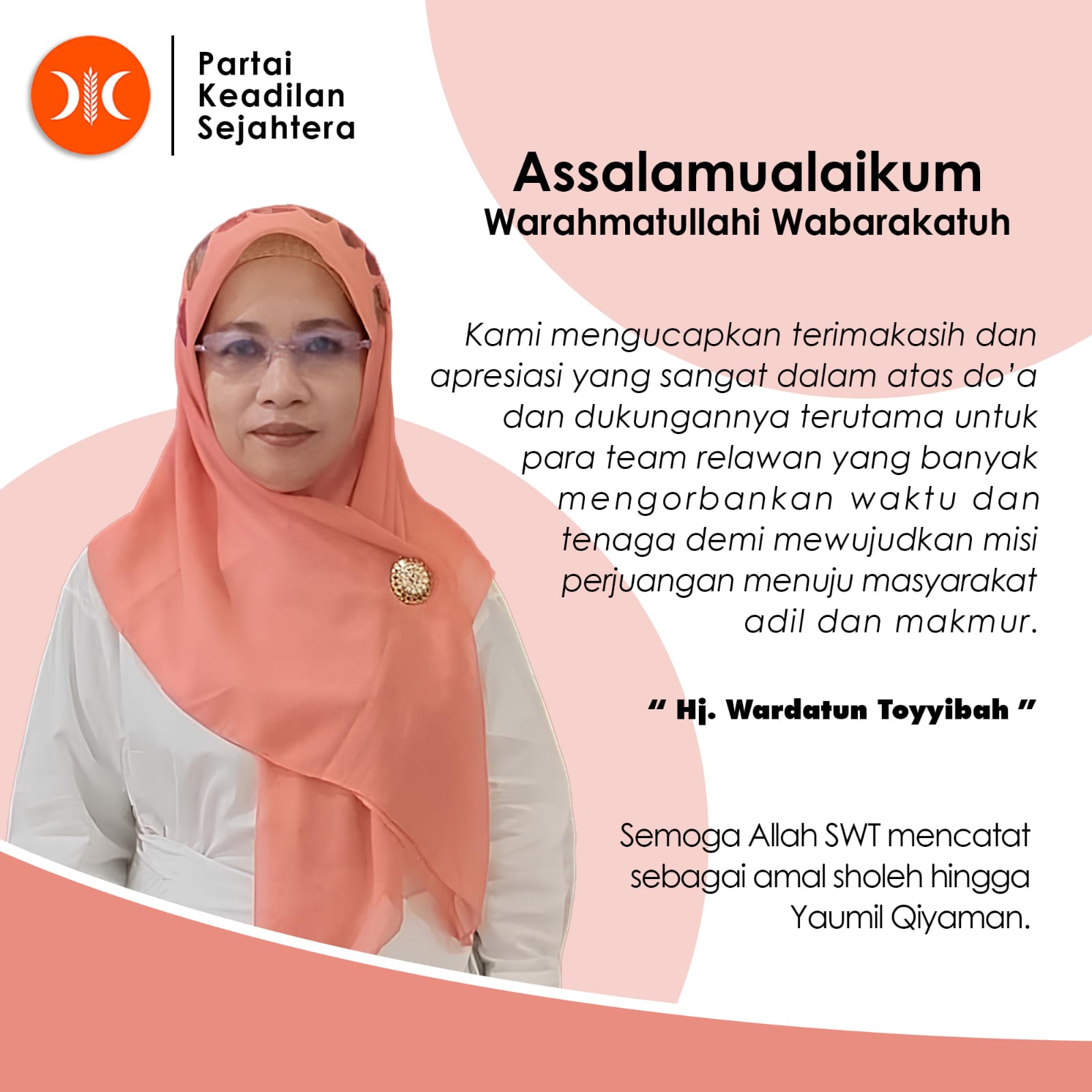 Ucapan Selamat keluarga Besar Bin Ashari Kepada Hj.Wardatun Toyyibah, Caleg Terpilih DPRD Dapil VI Kedungdung - Robatal