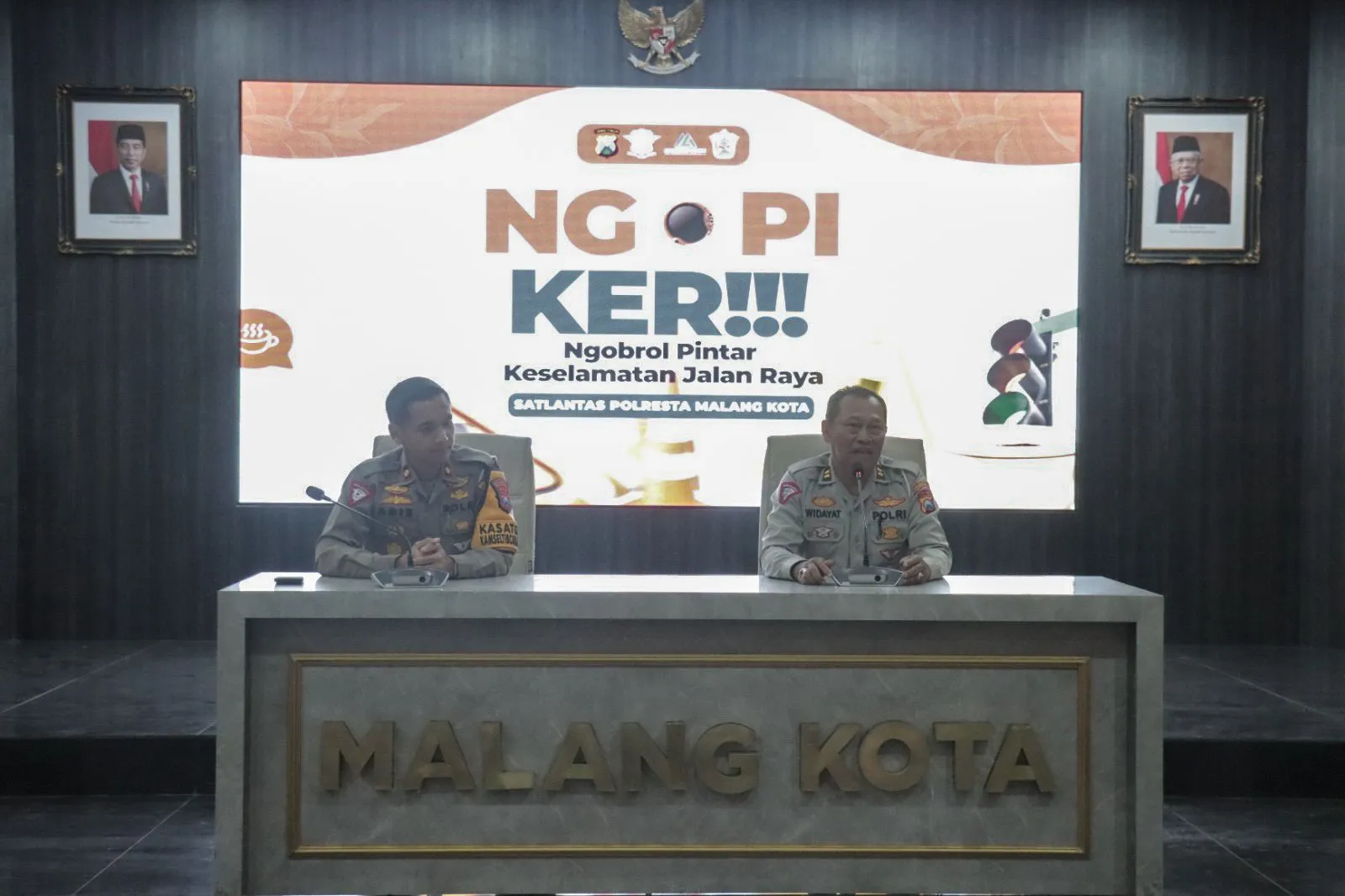 Ngopi Ker, Bersama Awak Media, Polresta Malang Kota Bahas Solusi Atasi Balap Liar