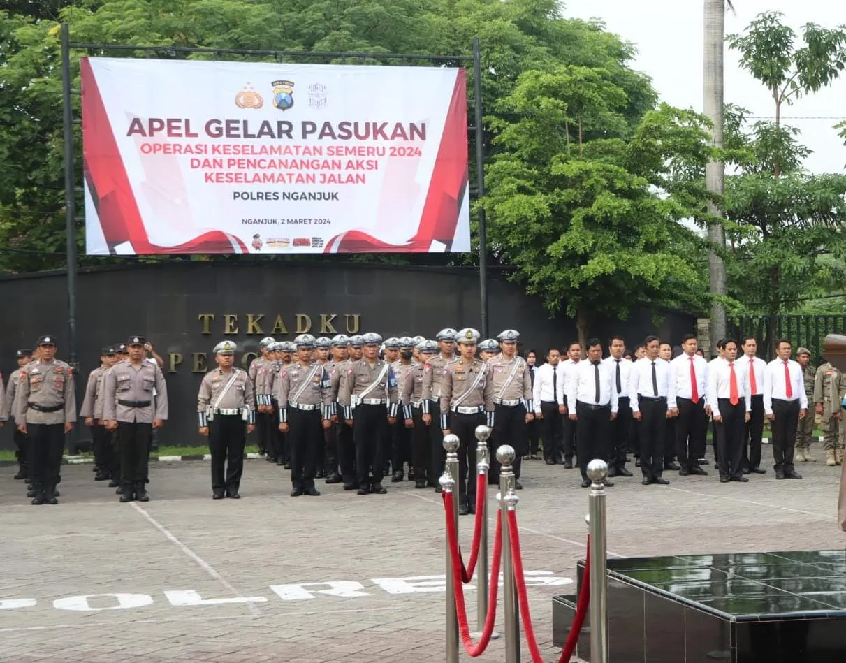 Kapolres Nganjuk Pimpin Gelar Pasukan Operasi Keselamatan Semeru 2024