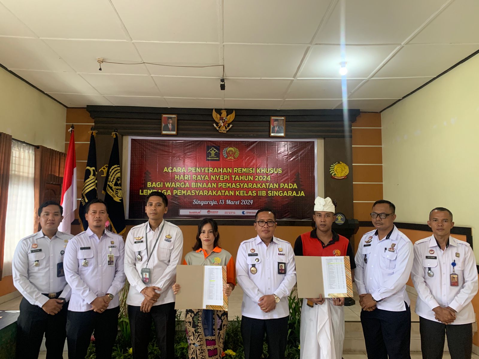 131 Warga Binaan Lapas Kelas IIB Singaraja Terima Remisi Khusus Nyepi Tahun 2024