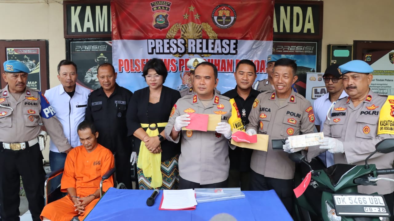 Polsek Pelabuhan Benoa Amankan Residivis Curanmor, Sempat Tabrak Petugas