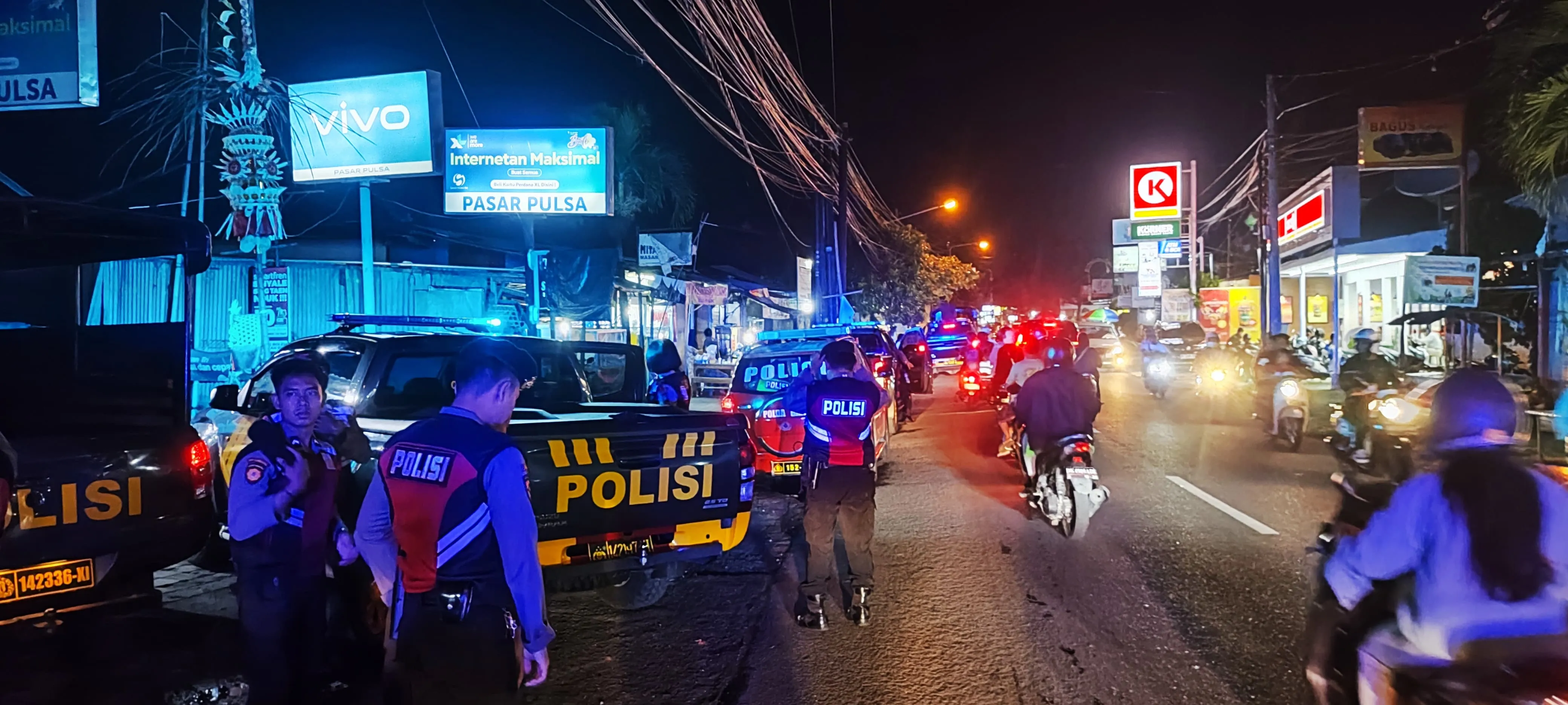 Jaga Situasi Kamtibmas Satgas Operasi Cipkon Patroli Malam Hari