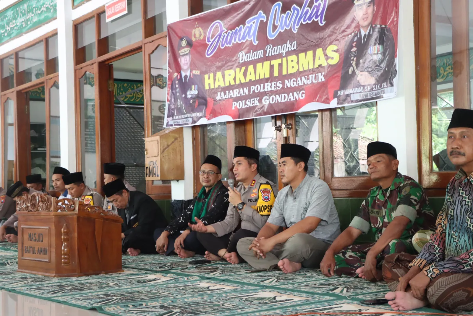Jum’at Curhat, Kapolres Nganjuk Ajak Mewaspadai Bencana Akibat Curah Hujan Tinggi
