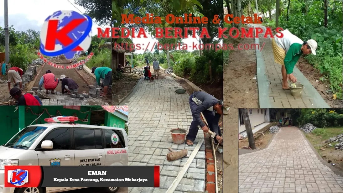 Pemerintah Desa Pareang, Kecamatan Mekarjaya Realisasikan Dana Desa Tahap I Tahun 2024 Untuk Pemasangan Paving Block