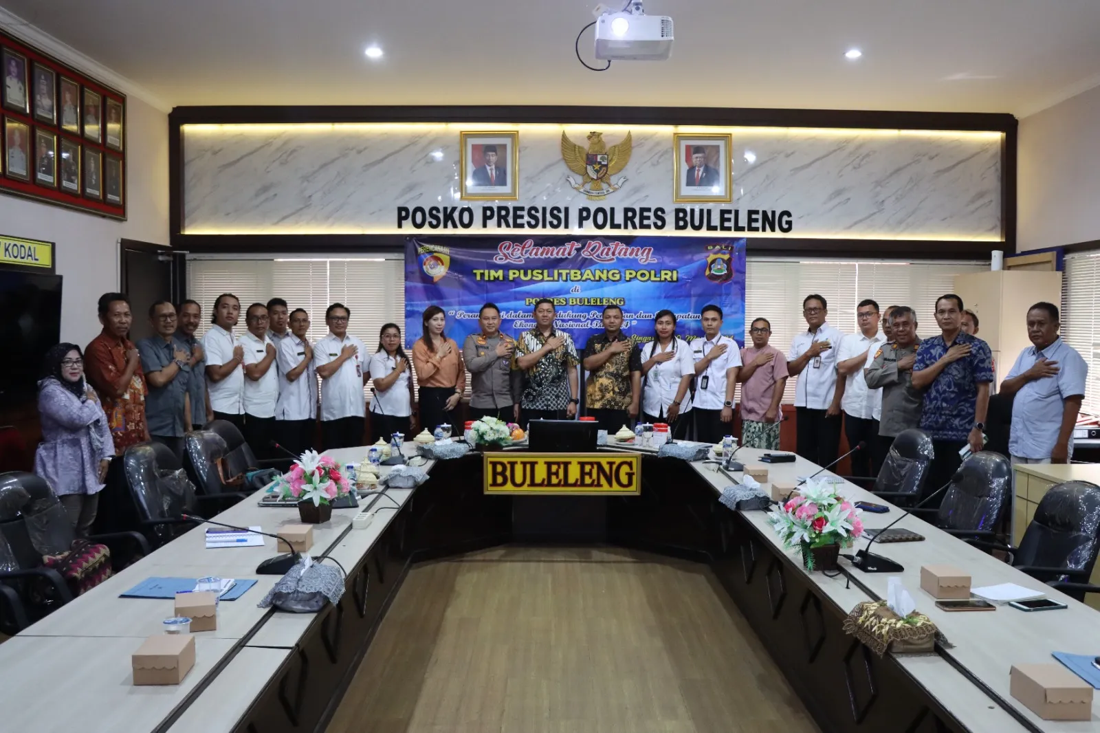 Polres Buleleng Sambut Team Penelitian dan FGD Dari Tim Puslitbang Polri