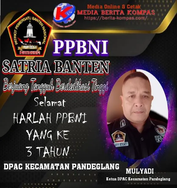 Ketua DPAC Kecamatan Pandeglang, PPBNI Satria Banten, "Mulyadi" Ucapkan Selamat Hari Lahir Yang ke 3 Tahun