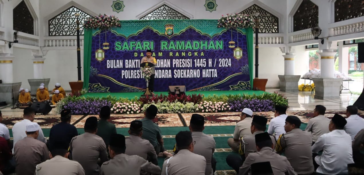 Safari Ramadhan, Polresta Bandara Soetta Bukber Bersama Kombata, Jemaah dan Wartawan di Masjid Nurul Barkah