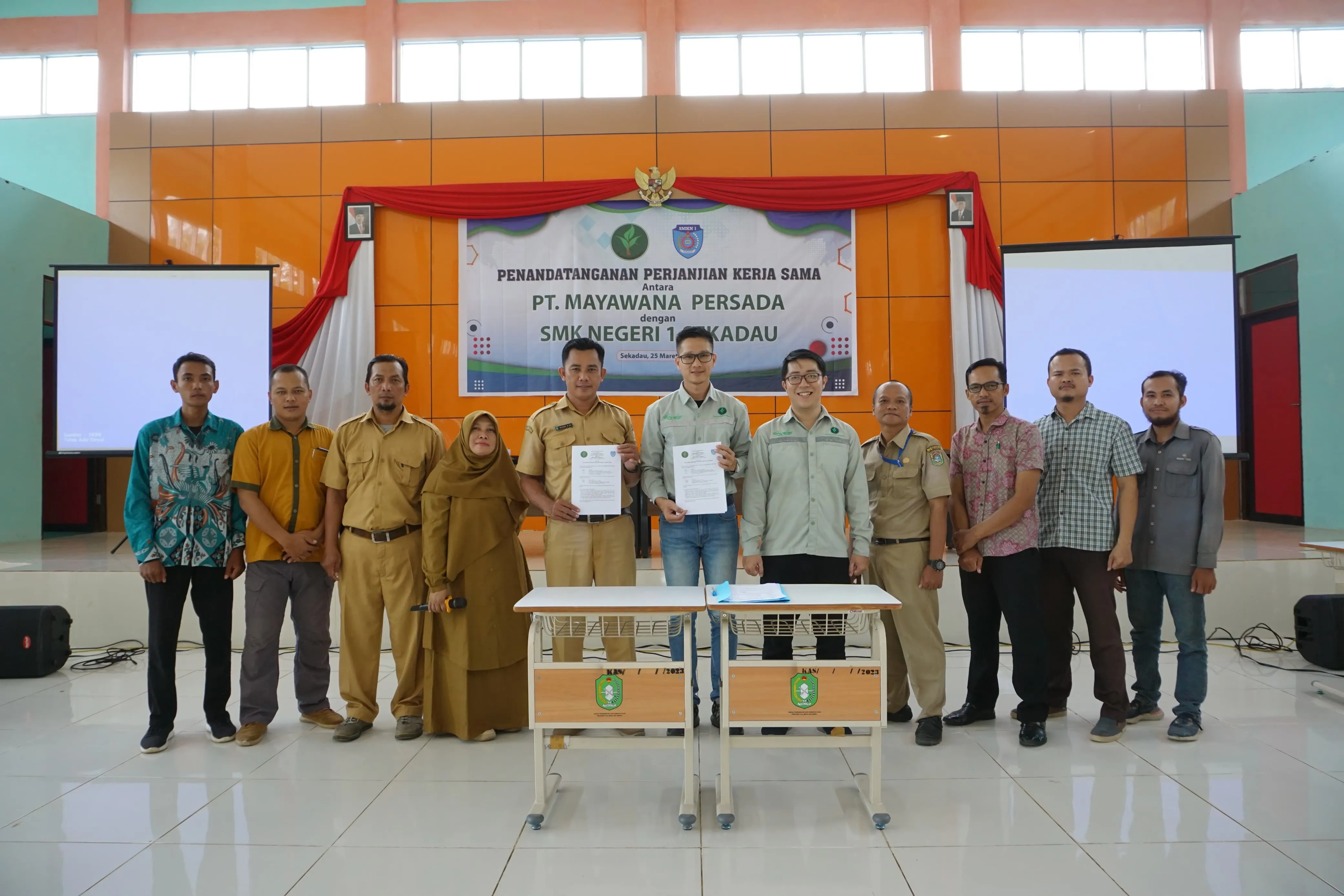 Mayawana Persada Kejasama Dengan SMK Negeri 1 Sukadau