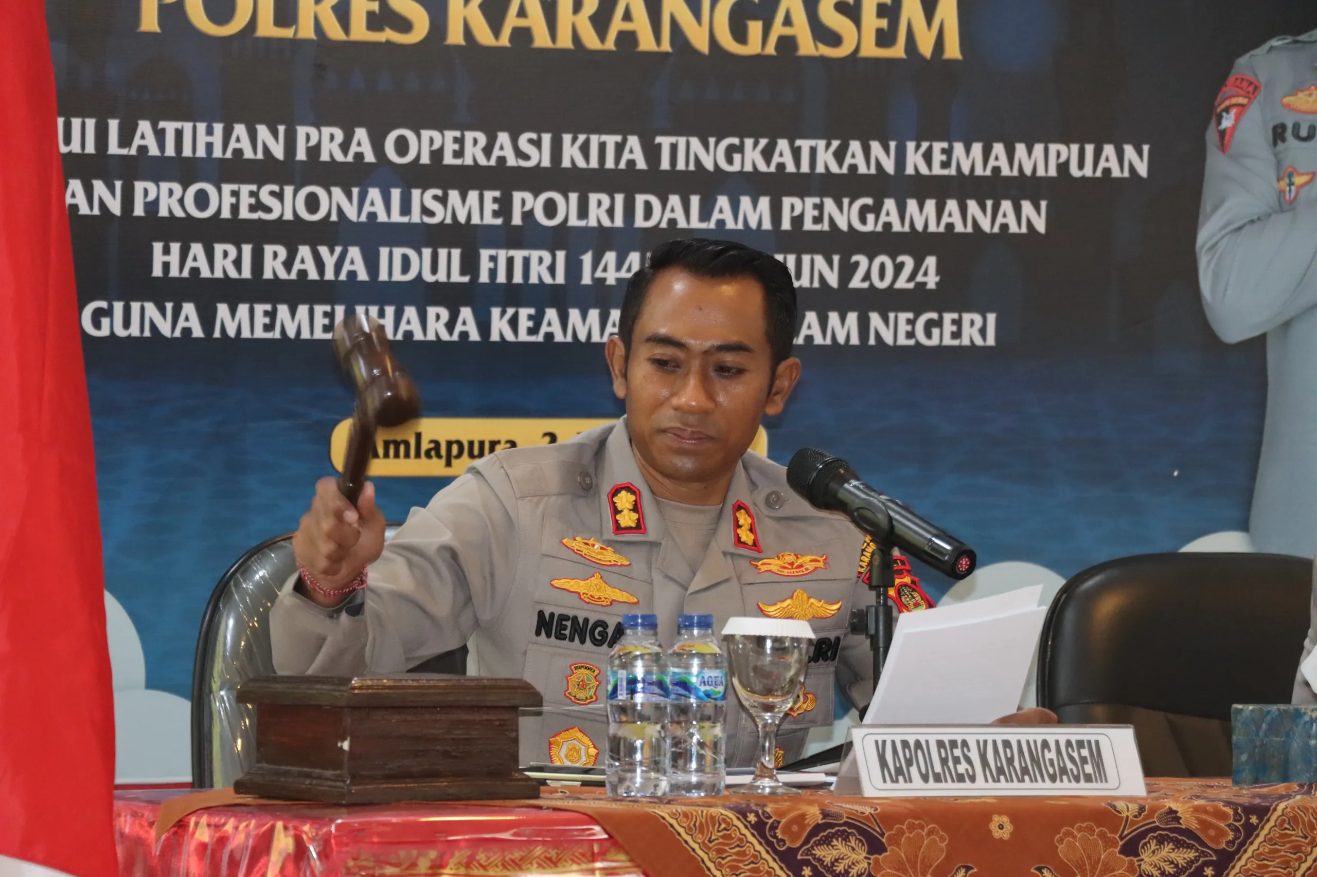 Kapolres Karangasem Membuka Secara Resmi Latihan Pra Operasi Lat Pra Ops Agung 2024