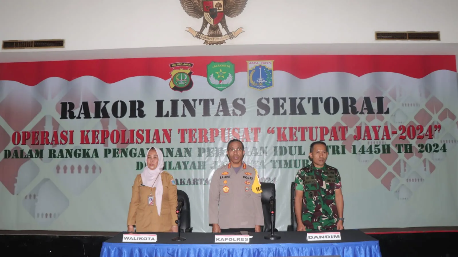 Rakor Lintas Sektoral Ops Terpusat Ketupat Jaya 2024 Digelar Polres Metro Jakarta Timur Dalam Rangka Pengamanan Idul Fitri 1445 H