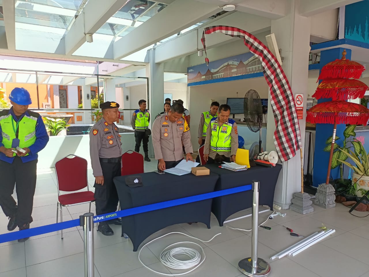 Kapolres Bandara Ngurah Rai Cek Kesiapan Pospam Operasi Ketupat Agung 2024