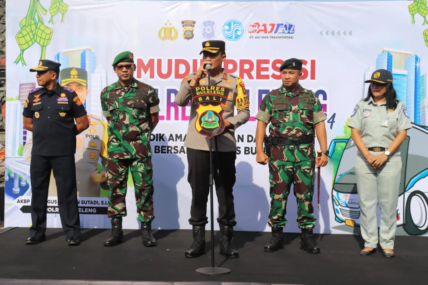 Kapolres Buleleng Melepaskan Rombongan Mudik Presisi Polres Buleleng