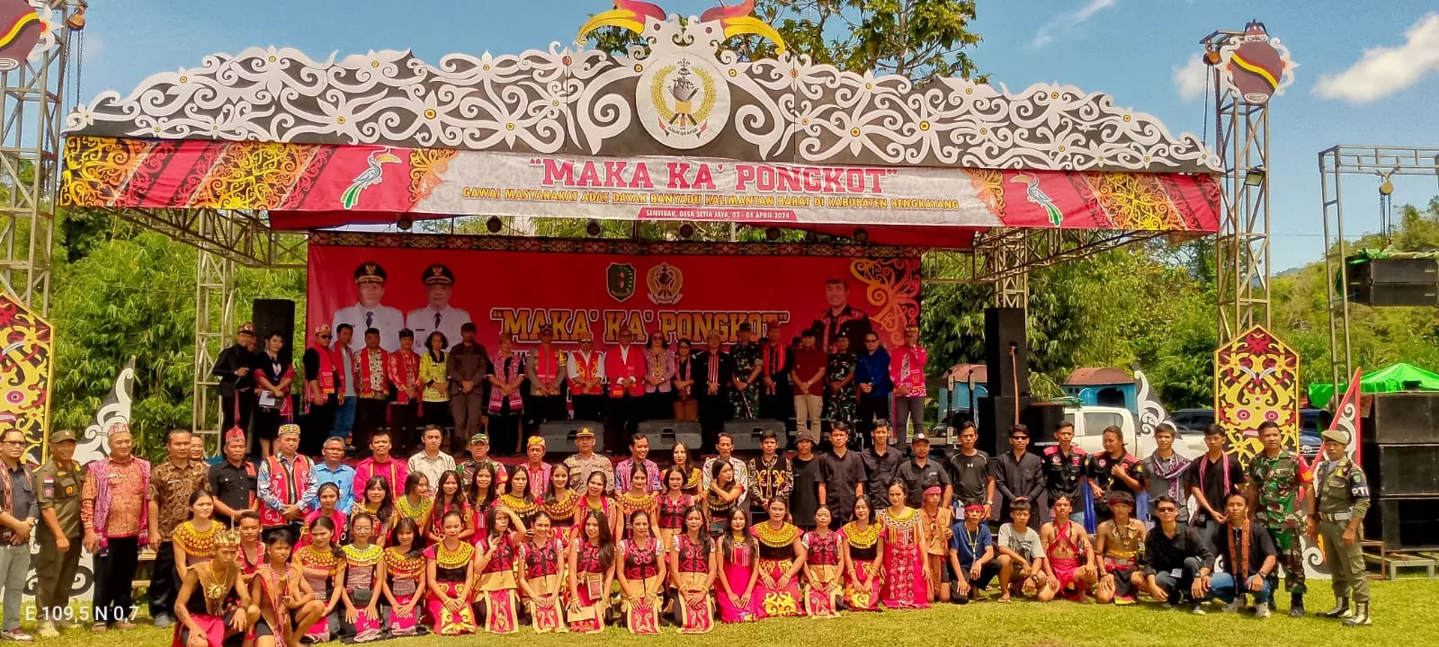 Bupati Bengkayang Hadir di Acara Gawai Adat Dayak Banyadu Maka' Ka' Pongkot ke-II