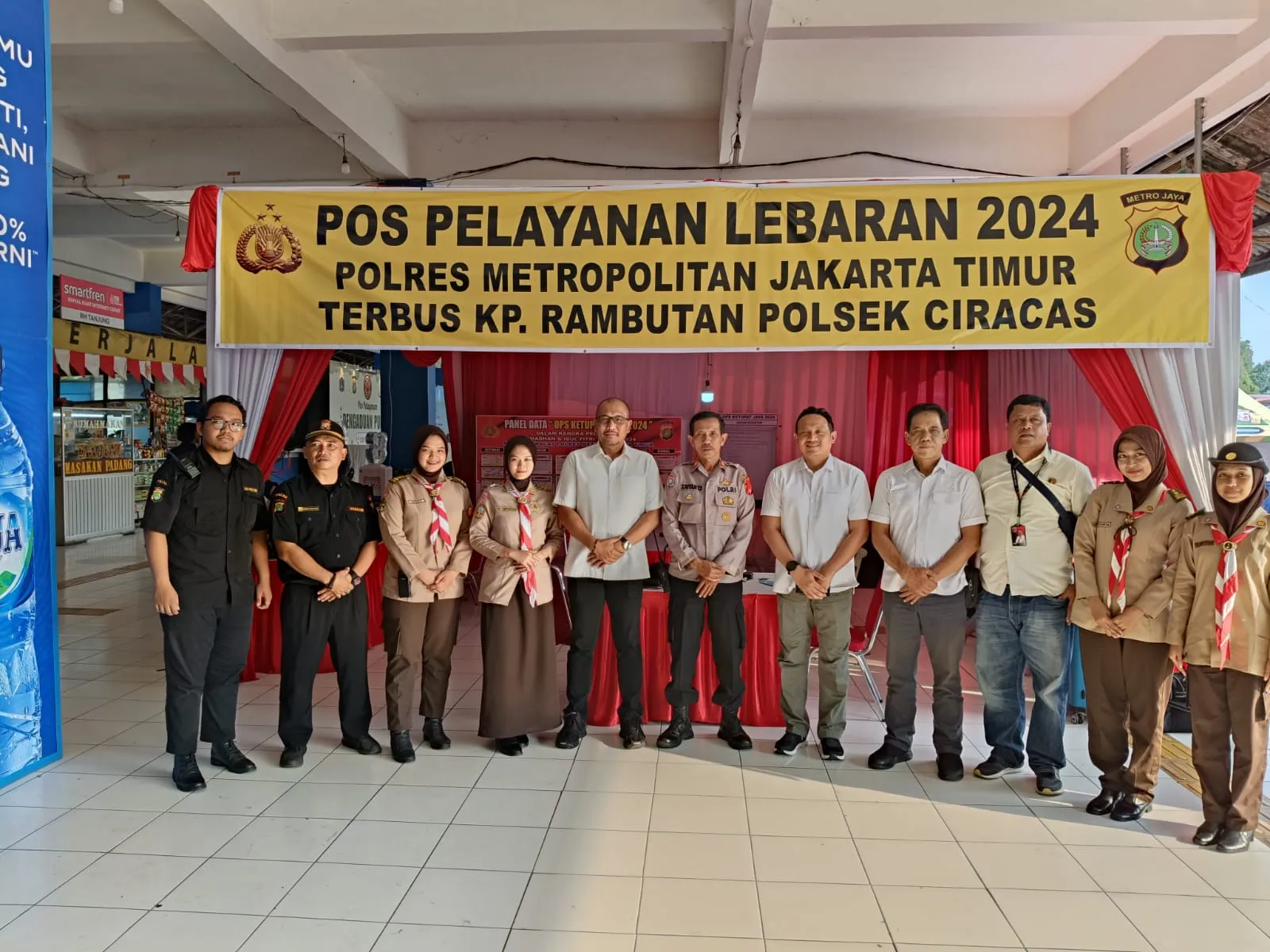 H-3 lebaran Dir Reskrimum Polda Metro jaya, Cek Kesiapan Anggota di Pos Pelayan Terbus Kampung Rambutan