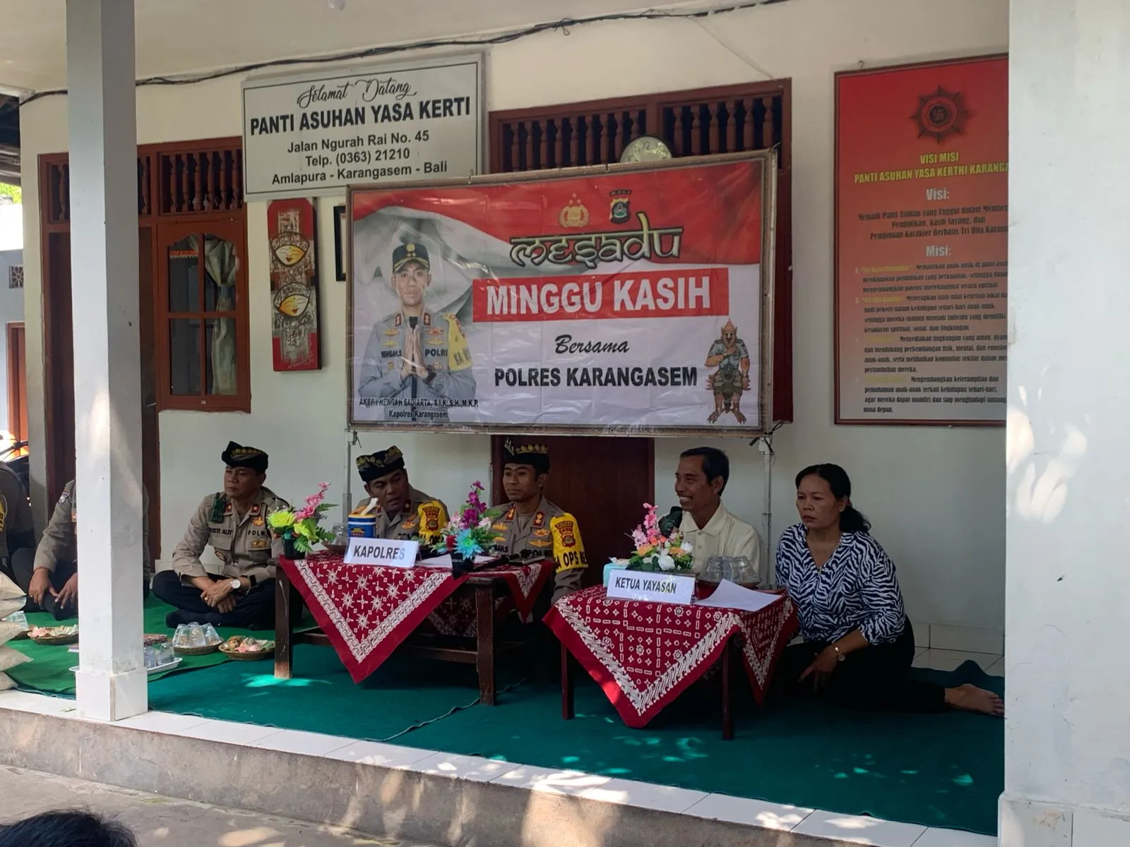 Kapolres Karangasem Ajak Warga Dalam "Minggu Kasih" di Yayasan Yada Kerti Susuan