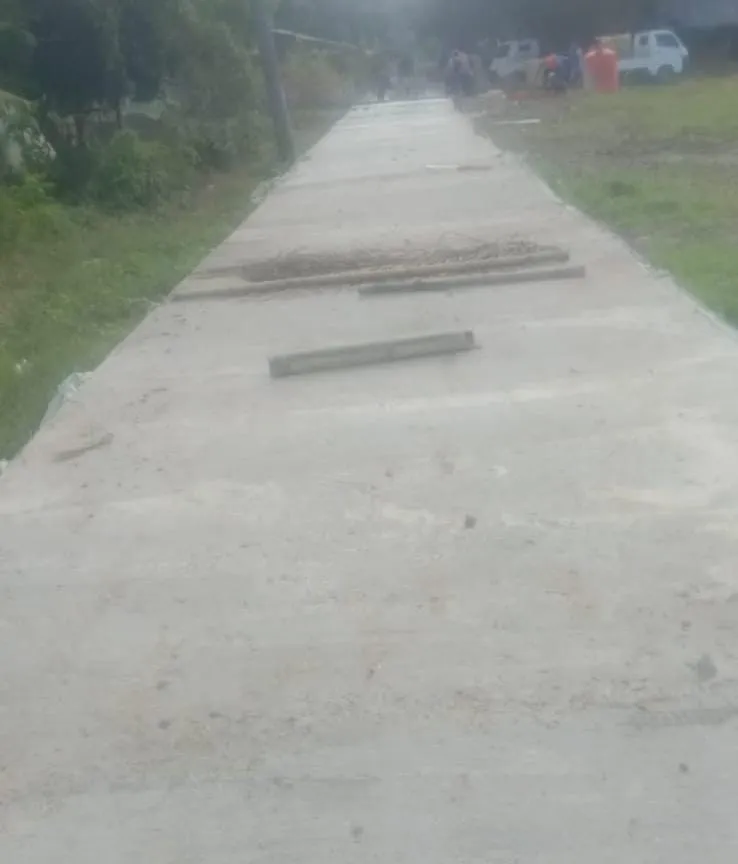 Pemerintah Desa tanjungan Bangun Rabat Beton Dengan Sumber Dana Desa