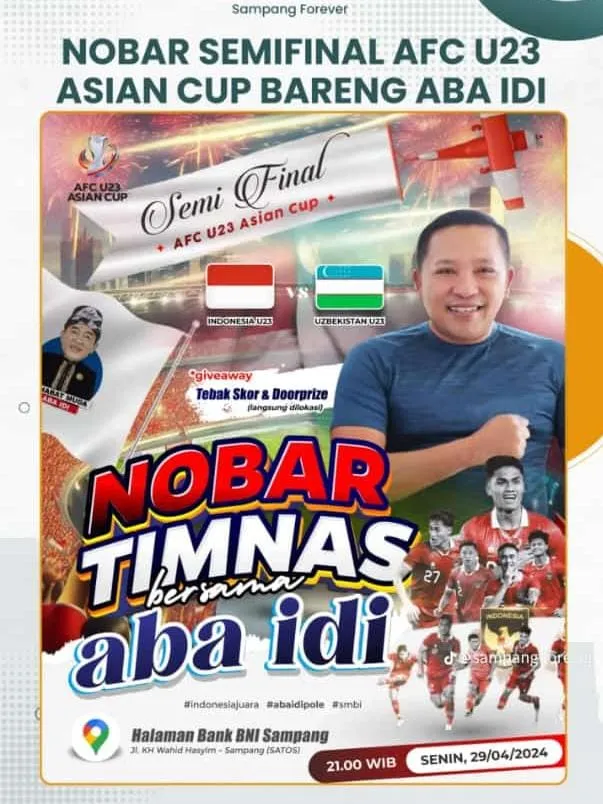 Ramaikan ! Nobar Timnas Indonesia VS Uzbekistan Bersama Aba Idi