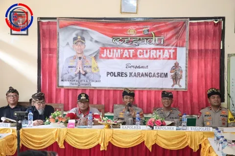 Kapolres Karangasem Gelar Program Jumat Curhat, Sinergi Masyarakat dan Polri Wujudkan Kamtibmas yang Mantap