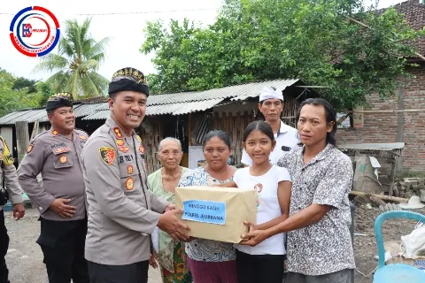 Bantuan Sembako, Wujud Sentuhan Kasih dari Kapolres Jembrana