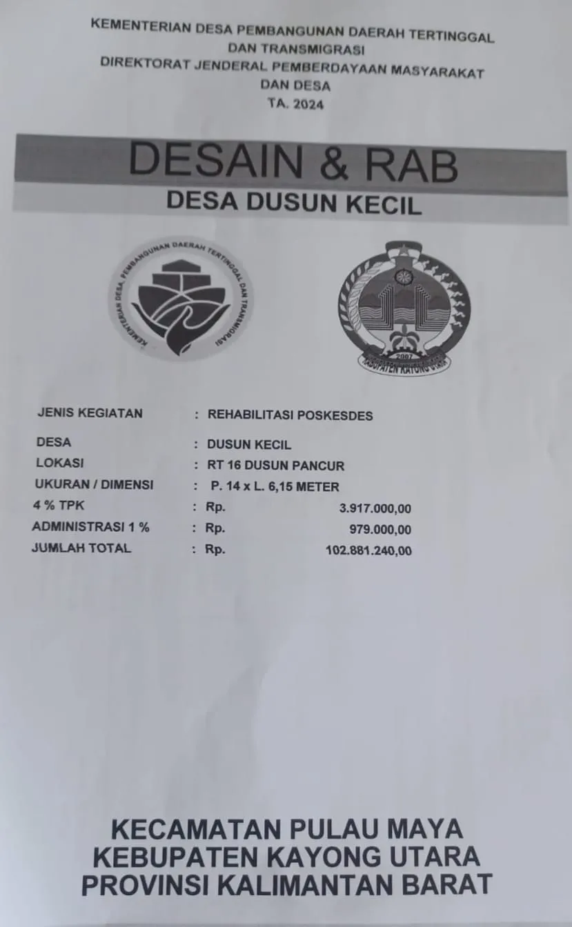 Rawan Korupsi, Warga Kawal Proyek Rehab Poskesdes Dusun Pancur Tanjung Nibung