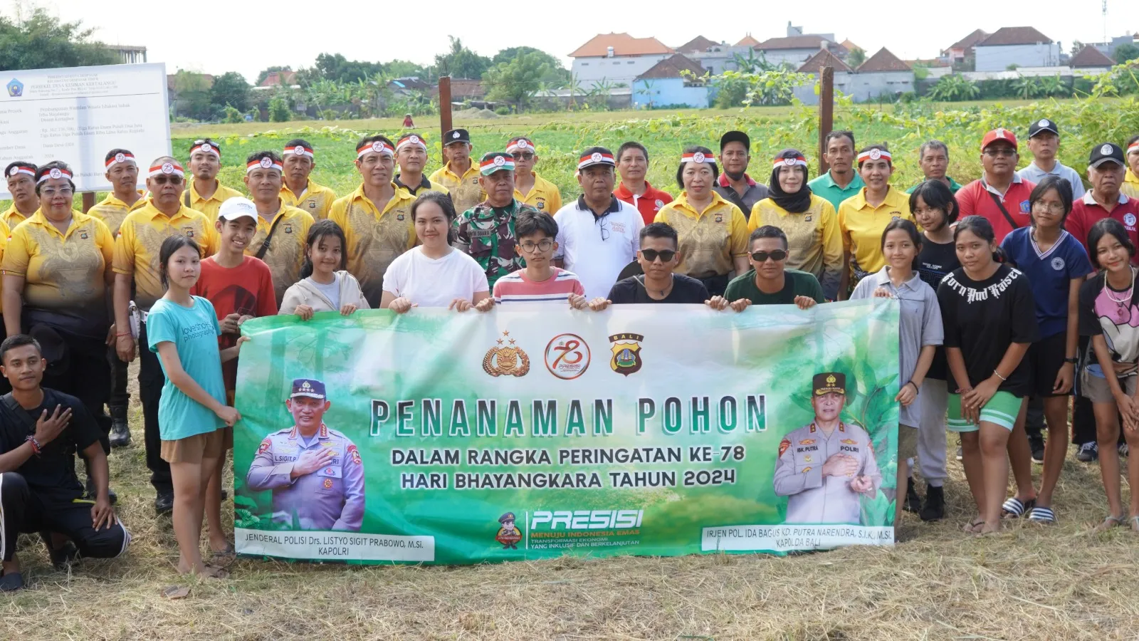 Polresta Denpasar dan Tanam 50 Pohon dan Tebar 15.000 Benih Ikan Peringati Hut Bhayangkara ke-78