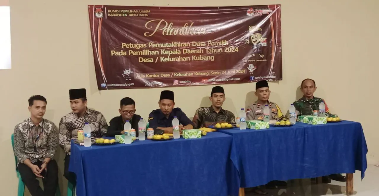 Pelantikan Petugas Pemutahiran Data Pemilih (Pantarlih) Pada PiIgub dan Wagub Banten Bupati dan Wakil Bupati Kabupaten Tangerang