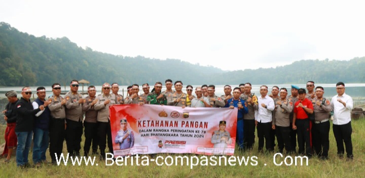 Peringatan HUT Bhayangkara Ke-78: Polres Buleleng Adakan Penanaman Pohon dan Penebaran Benih Ikan di Danau Tamblingan