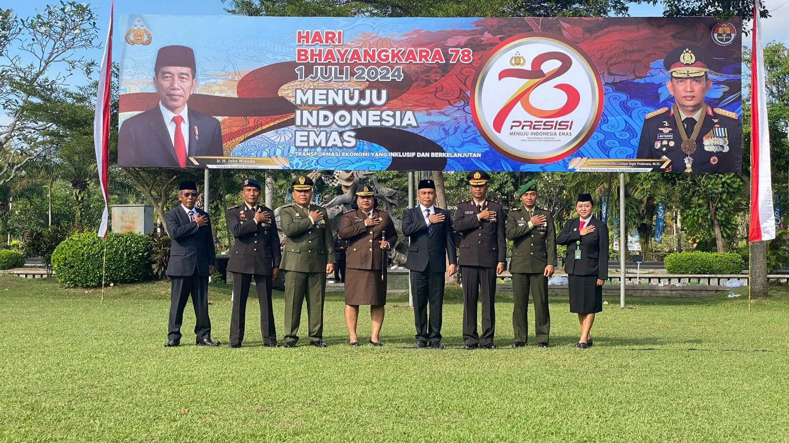Waka Polres Jembrana Pimpin Upacara Peringatan Hari Bhayangkara ke-78
