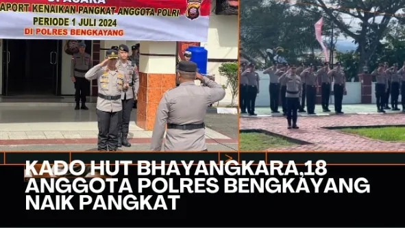 18 Personel Polres Bengkayang Naik Pangkat di HUT Bhayangkara