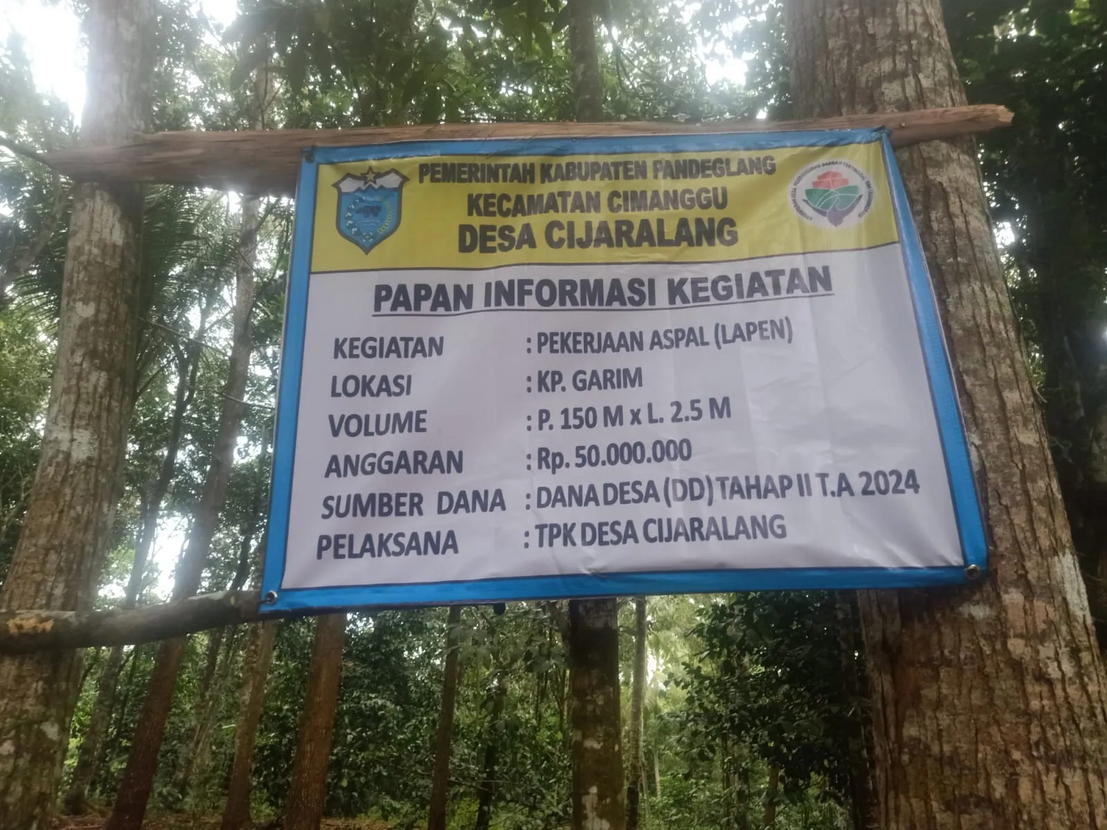 Pemdes Cijaralang Realisasikan Dana Desa Tahap 11 Tahun 2024 Lapen