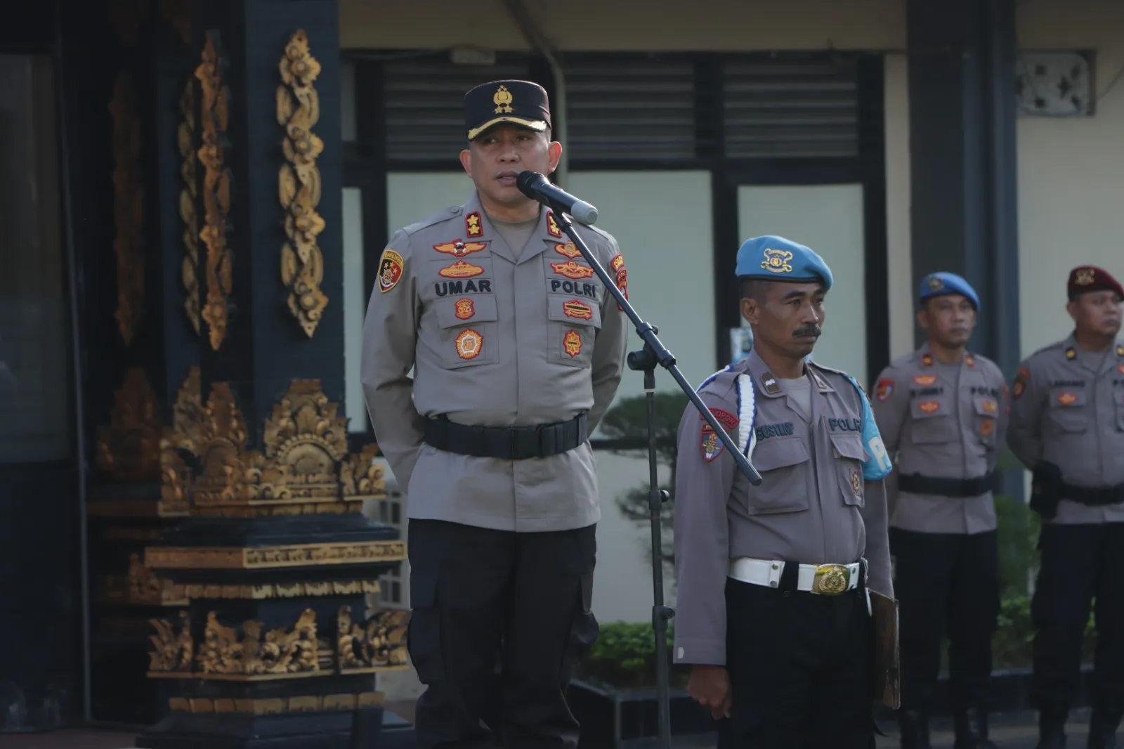 Apel Jam Pimpinan Kapolres Klungkung Tegaskan Jangan Ada Personel Yang Terlibat Judi Online