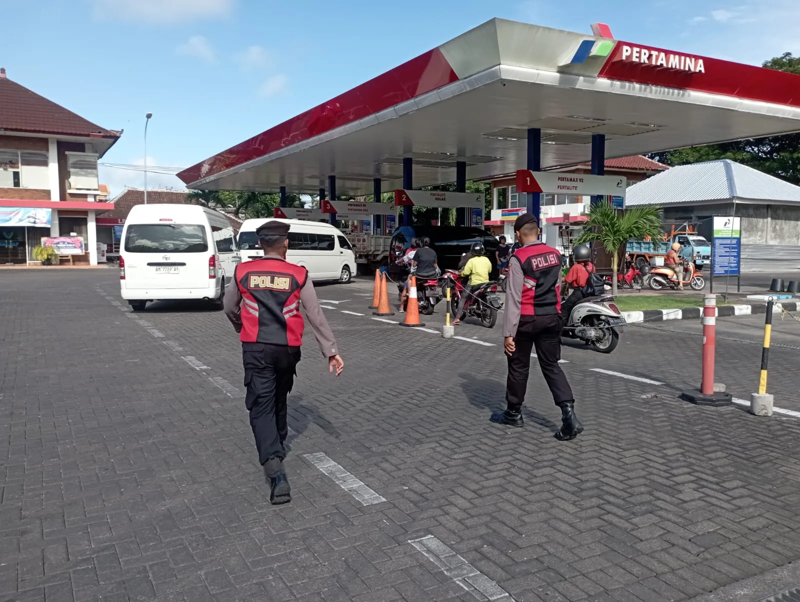 Polres Bandara Ngurah Rai Giat Patroli Sambangi SPBU Angkasa Hingga DPPU