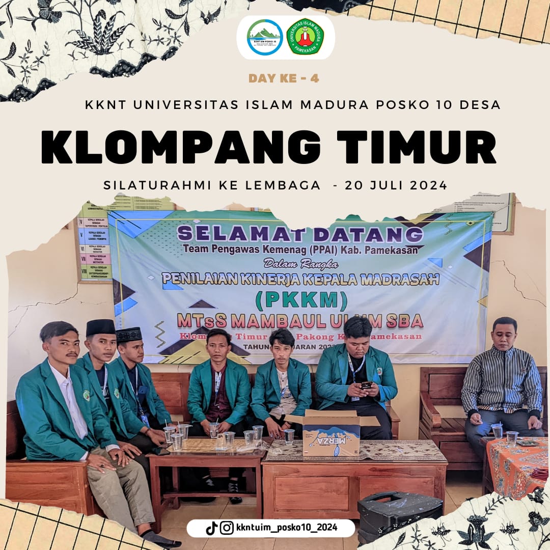 Kunjungan KKNT Posko10 ke Berbagai Lembaga di Desa Klompang Timur, Bagian Dari Program KKN