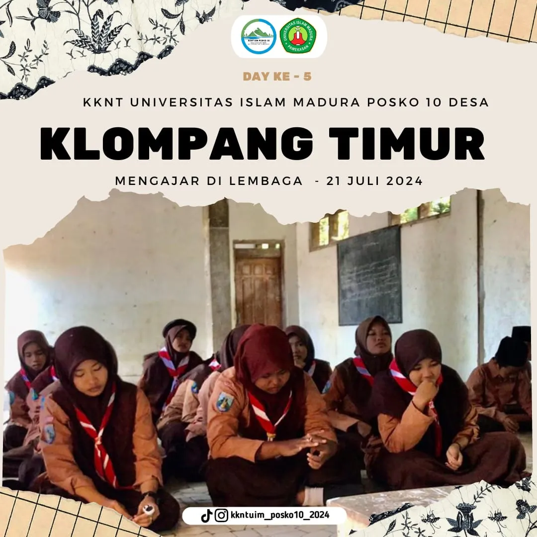 KKNT Posko10 Kunjungan dan Berinteraksi ke Lembaga Pendidikan Yang Ada di Desa Klompang Timur