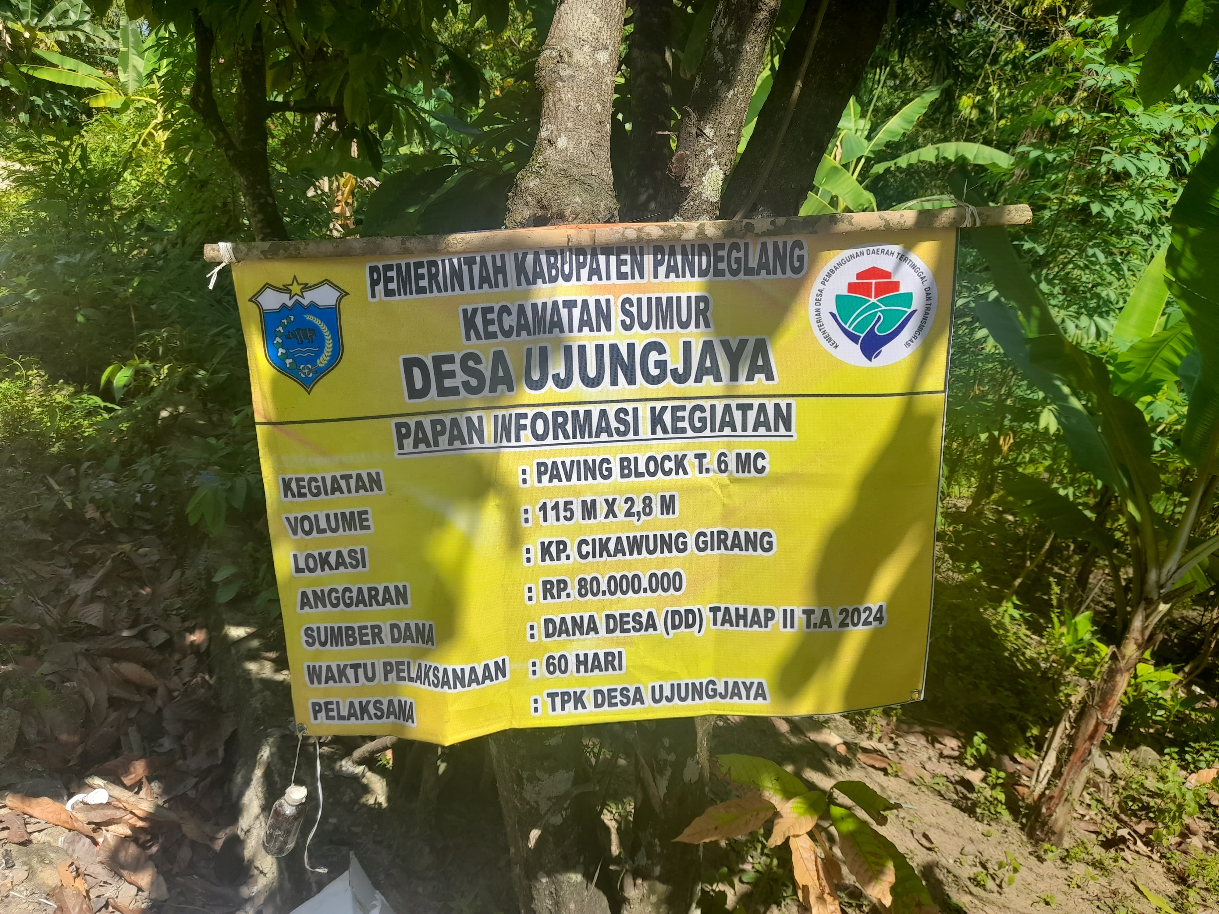 Pemerintah Desa Ujung Jaya Bangun Paving Blok Dengan Sumber Dana Desa
