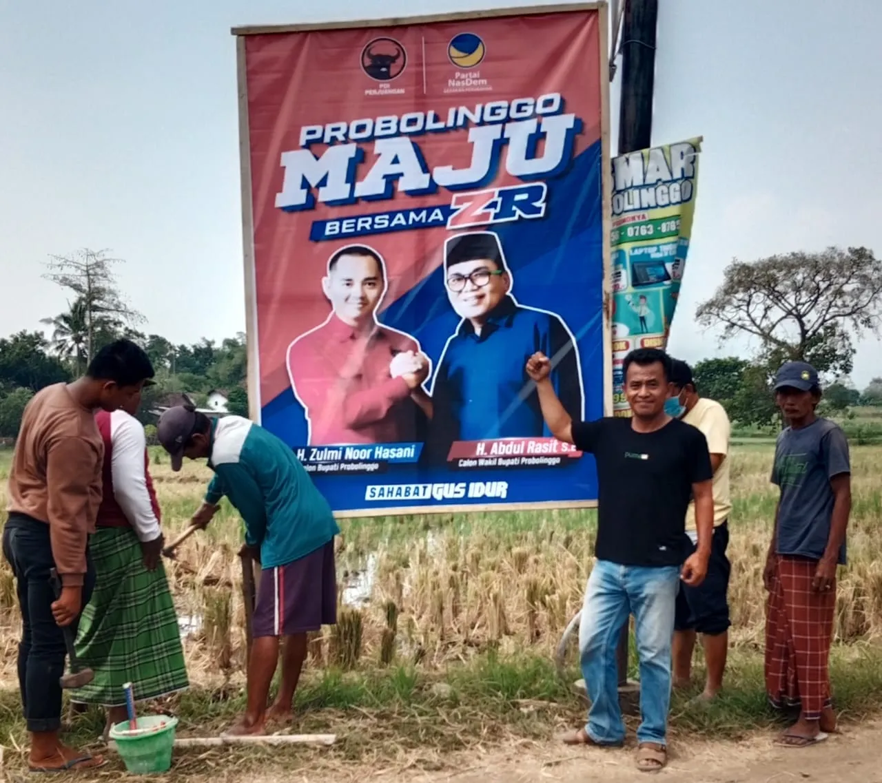 Bikin Takjub! Ribuan Bener Cabup Cawabup H Zulmi ,H Rasit Bertebaran di Pelosok Desa, Juned st Siap Menangkan di Pilkada Probolinggo