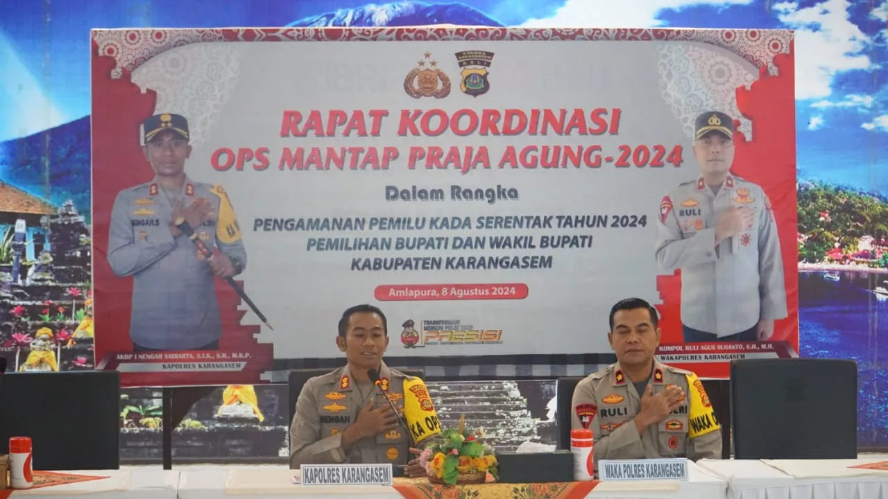 Jelang Pilkada 2024: Kapolres Karangasem Pimpin Rakor Internal Kesiapan Operasi Mantap Praja Agung
