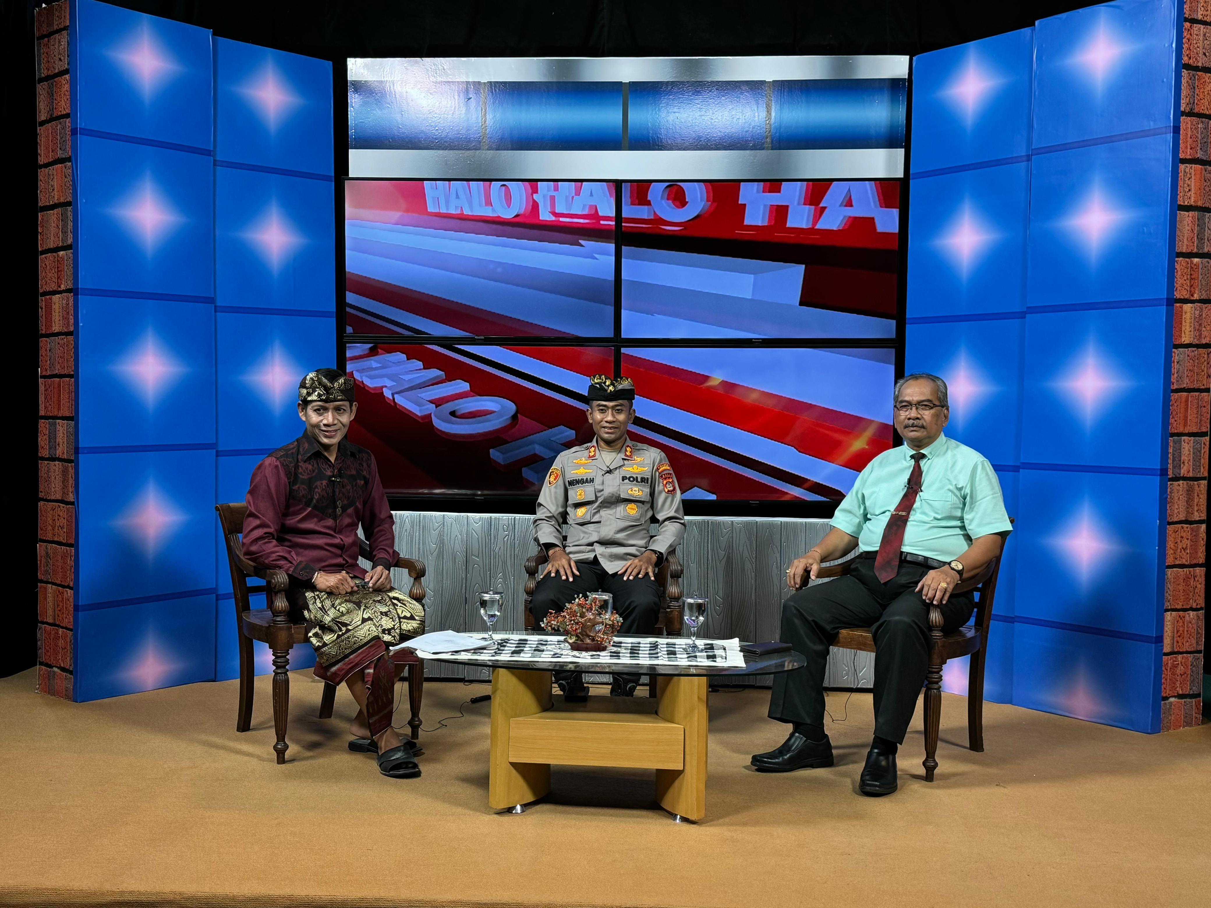Kapolres Karangasem Jadi Narasumber di Acara Halo Kamtibmas Bali TV