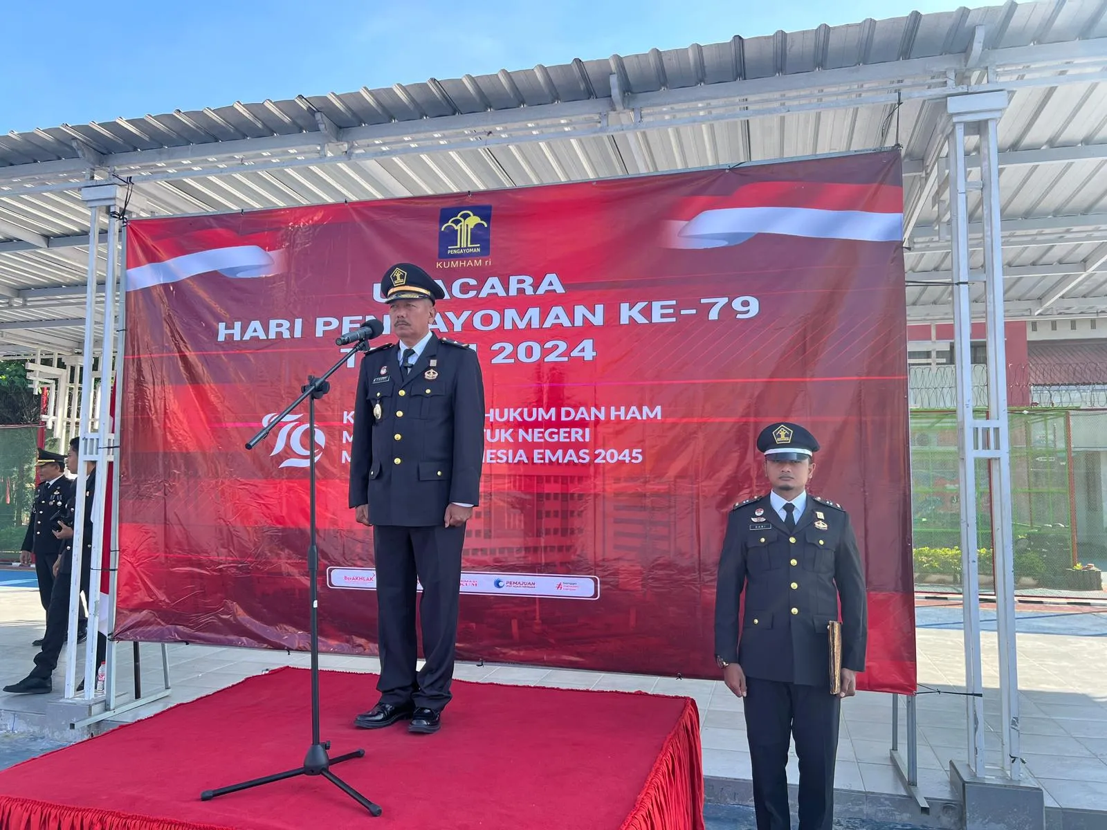 Lapas Narkotika Kelas IIA Pamekasan Kanwil Kemenkumham Jatim Gelar Upacara Hari Pengayoman ke-79