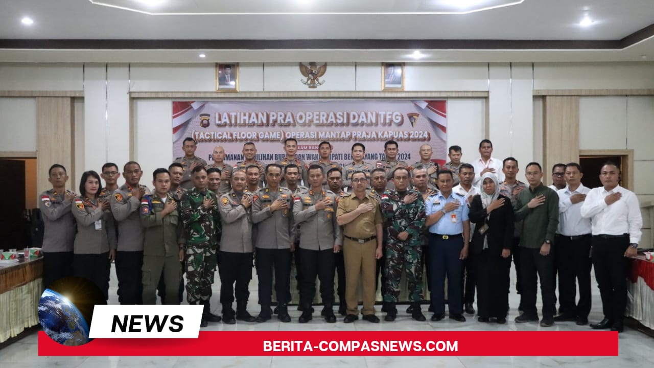 Kesiapan Pengamanan Pilkada 2024, Polres Bengkayang Gelar Latihan Tactical Floor Game (TFG)