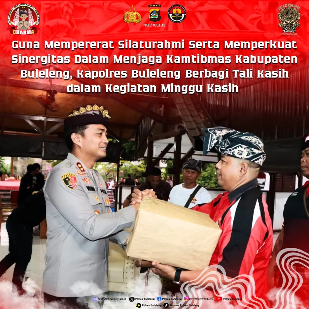 Kapolres Buleleng Giat Minggu Kasih Bersama Yayasan Keris Bali Guna Mempererat Silaturahmi