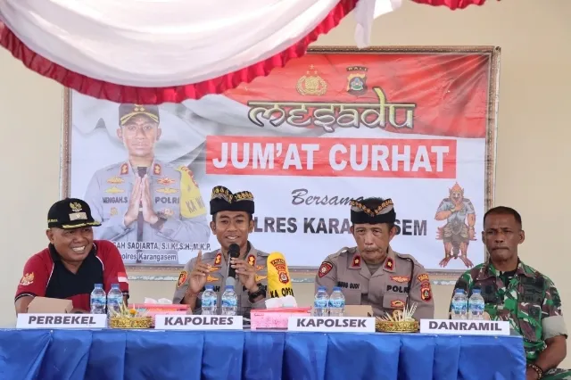 Kapolres Karangasem Gelar Jumat Curhat Bersama Nelayan di Yeh Malet