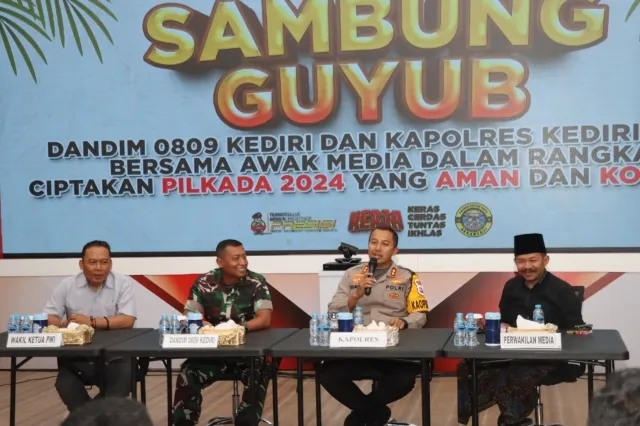 Cooling System, Kapolres Kediri Kota dan Dandim 0809 Gelar Sambung Guyub Bersama Awak Media